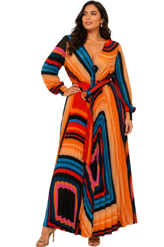 Vestido plus estampado - Ref: K88905-210