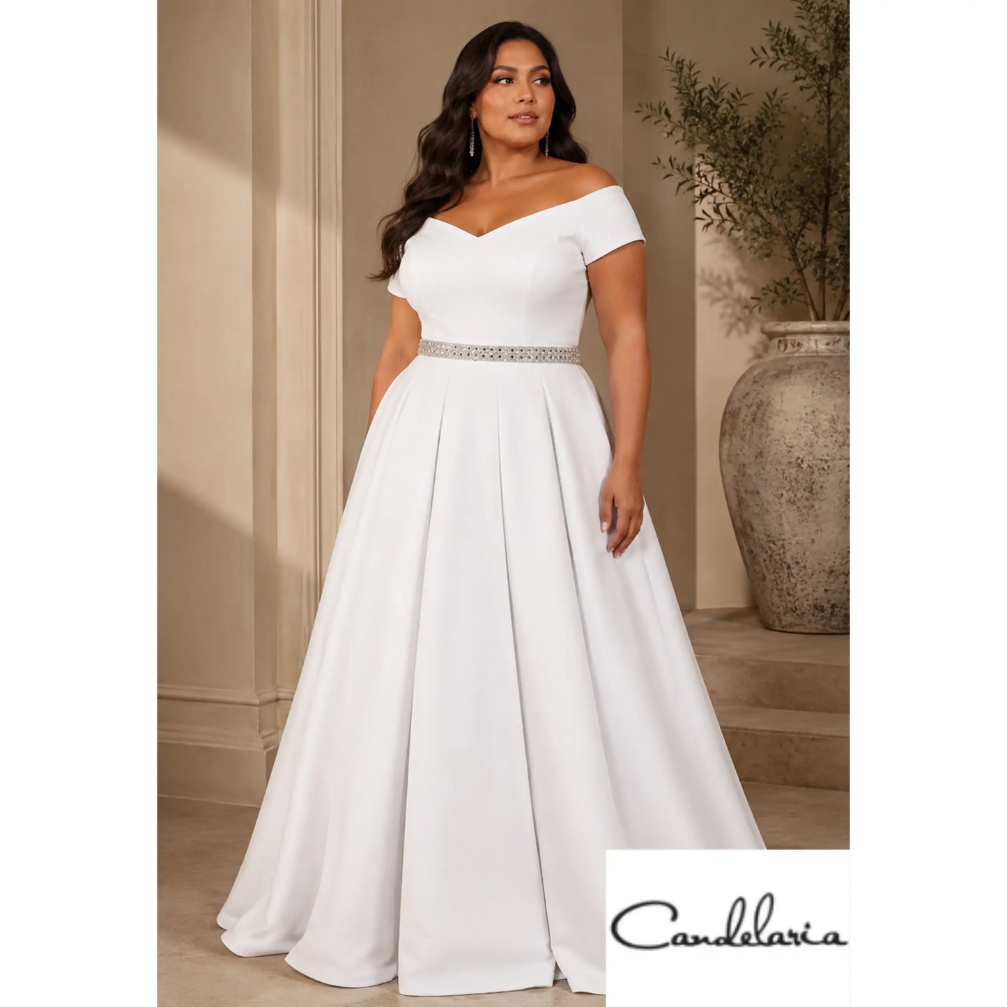 Vestido plus para fotos de compromiso - Ref: 8172-300