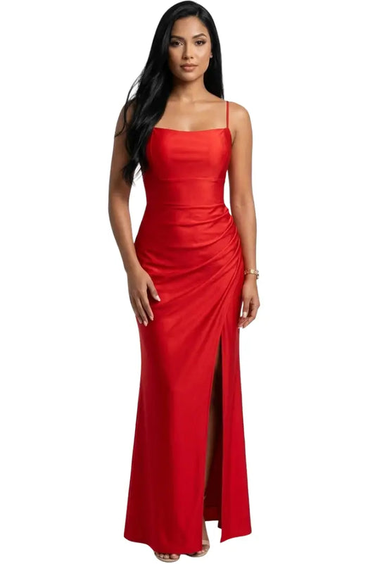 Vestido rojo para invitada de boda - Ref: 6828-290