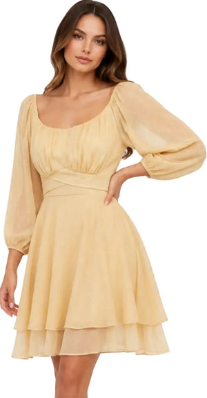 Vestidos con escarcha - Ref: 3103-210 | Amarillo | PLU 63007 63008 63009