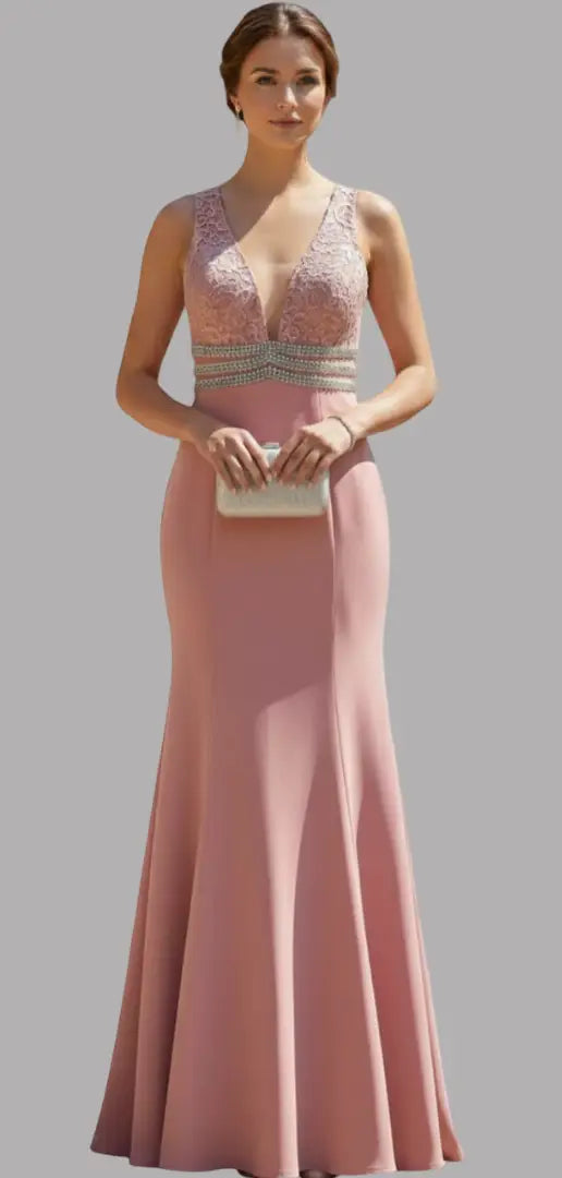 Vestidos de noche con escote en V profundo