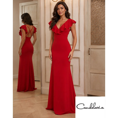 Vestidos largos con volantes - Ref: K88702-140