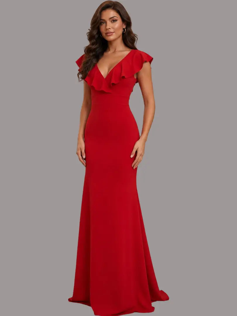 Vestidos largos con volantes - Ref: K88702-140