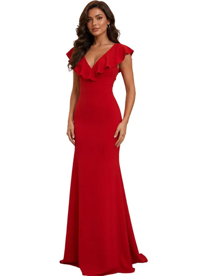 Vestidos largos con volantes - Ref: K88702-140