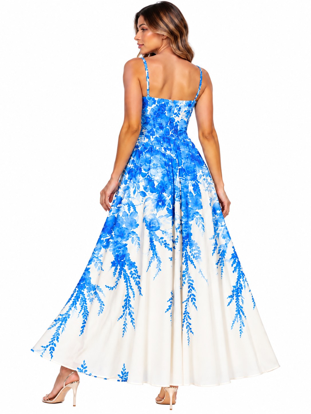 CASUAK VL. TIRAS FLORES AZULES     M