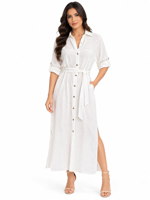Vestido camisero casual - Ref: S11159-200 | Beige | PLU 60461 60462 60463