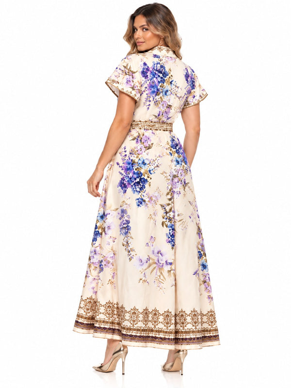 CASUAL VL.CORREA FLORES LILA M/C S