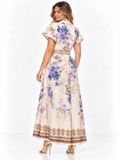 CASUAL VL.CORREA FLORES LILA M/C S
