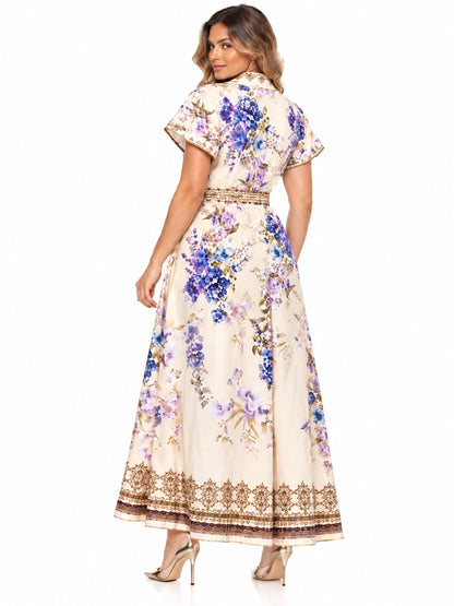 CASUAL VL.CORREA FLORES LILA M/C S