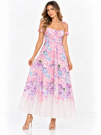 CASUAL VL.FLORES AZUL Y ROSA    S