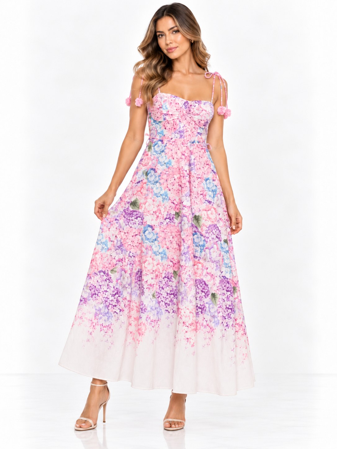 CASUAL VL.FLORES AZUL Y ROSA    S