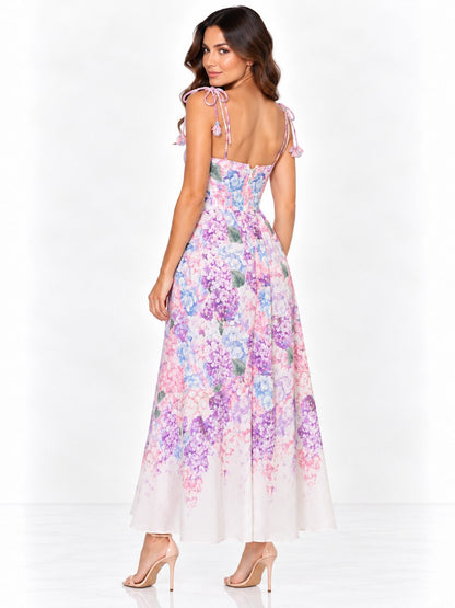 CASUAL VL.FLORES AZUL Y ROSA    S