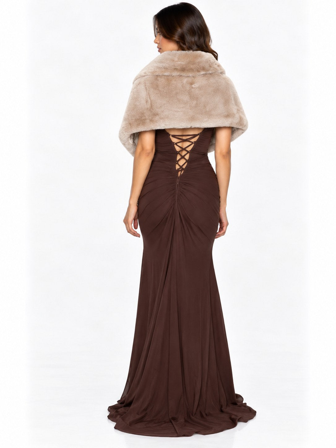CHALINA PELUDA CUELLO BLANCA-NEGRA  T,UNICA