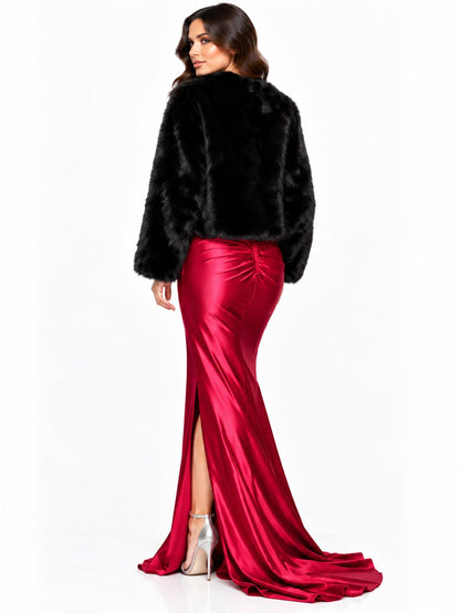 CHAQUETA PELUDA CAFE   M
