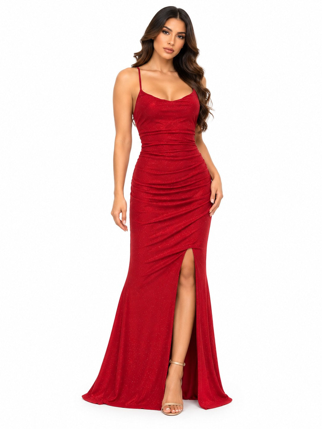 GLAM VL.TIRAS ATRAS BRILLO  ROJO   L