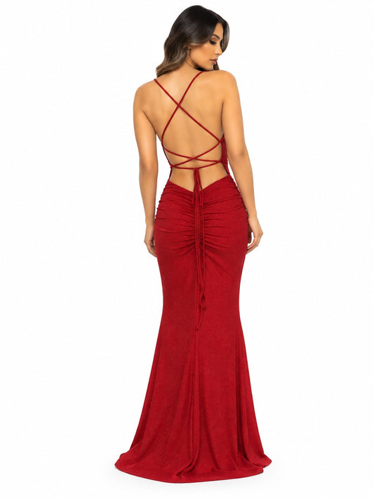 GLAM VL.TIRAS ATRAS BRILLO  ROJO   L
