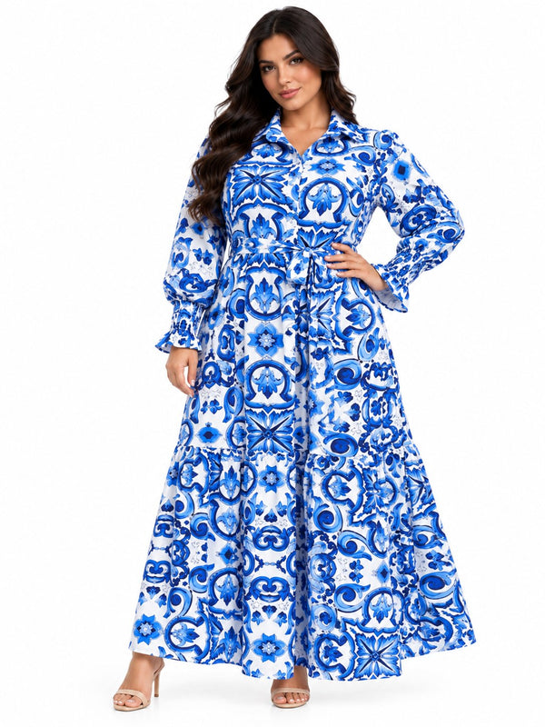 V.LARGO BOLERO FLORES AZULES M/L     16