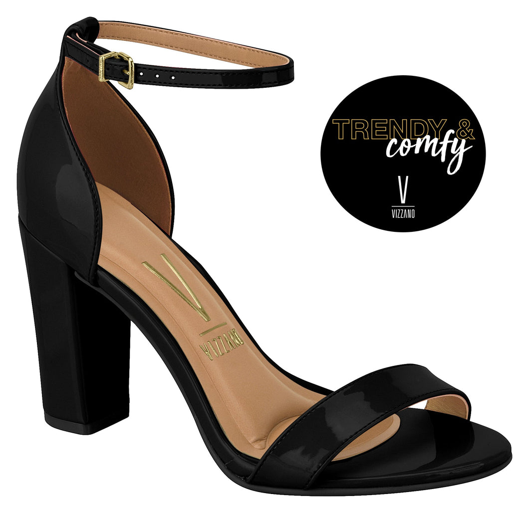 VERNIZ Premium Black Sandal