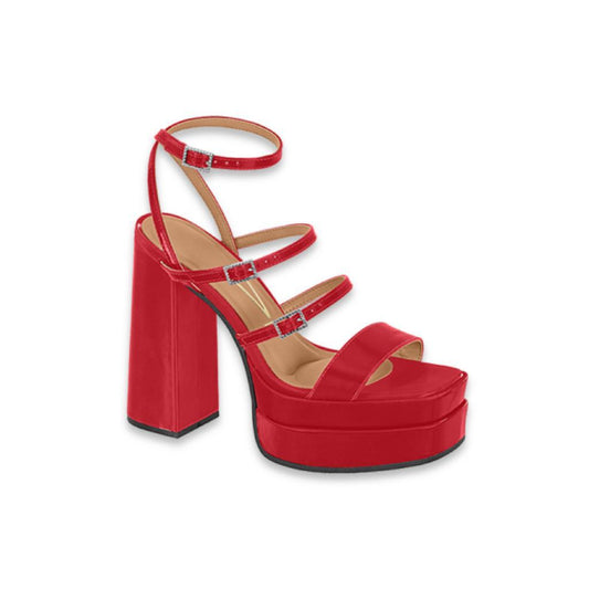 PLATAFORMA NAPA GLOSSY ROJO